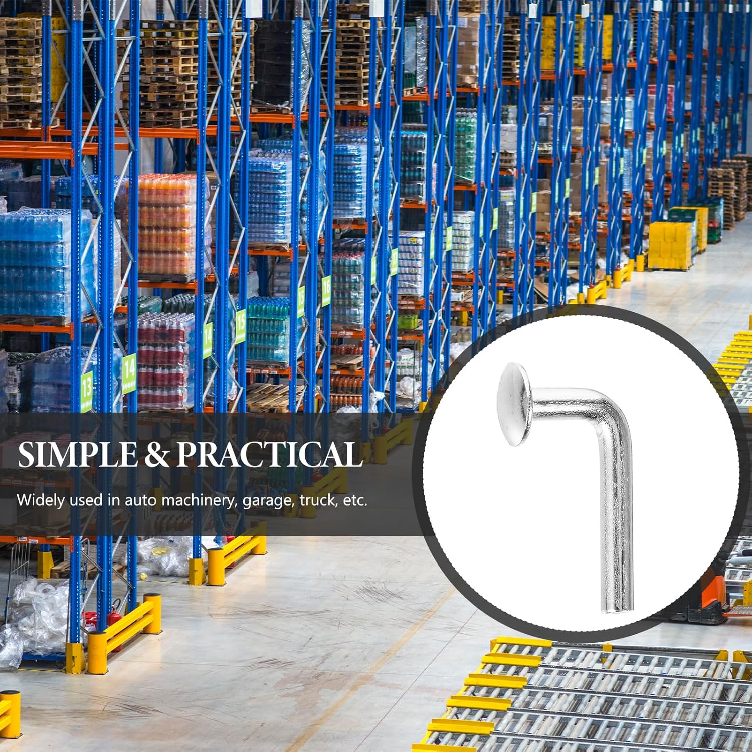 100pcs Pallet Rack Drop Pin M5x30mm Heavy Duty Safety J Bolt Shelving Projects Universal Beam Locker Accessory Warehouse Home Storage Systems