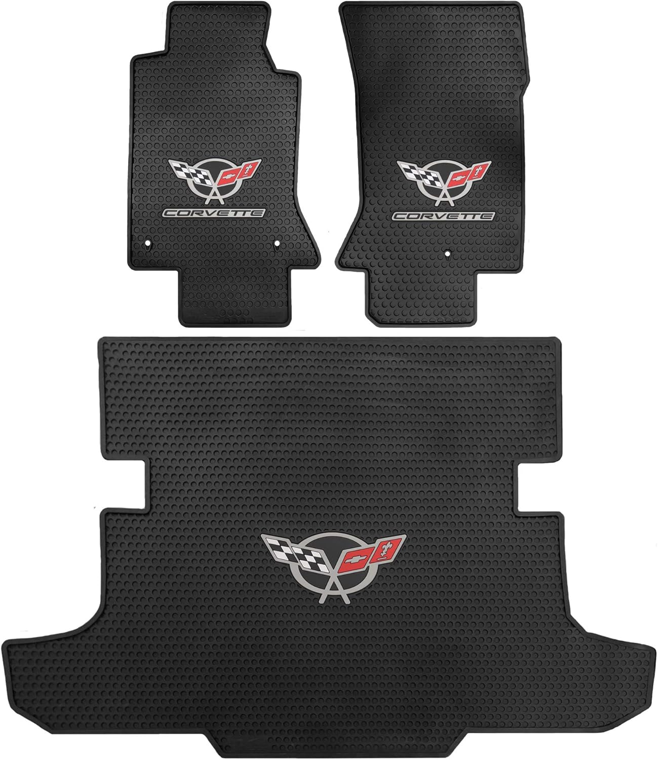 Lloyd Mats Custom-Fit All-Weather Rubber Floor Mats for C5 1997-2004 (1PC - Cargo, Black)