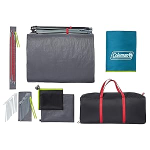 Coleman 4/6/8/10 Person Skydome Dark Room Tent with Rainfly, 5 Minute Setup, Blocks 90% of Sunlight, 20% More Headroom Than Traditional Tents