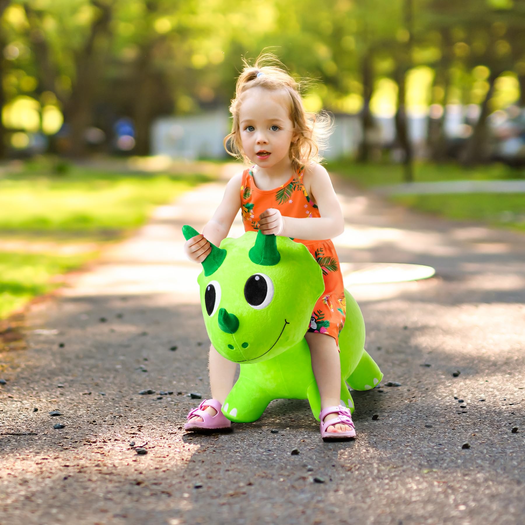 INPODAK Animal Saltarín,Salta Dinosaurio,Animal de Salto,Caballo Saltarín,Salta Animales Hinchable para Niños Salta,Regalos de cumpleaños y Navidad saltarines para niños de 1 a 6 años