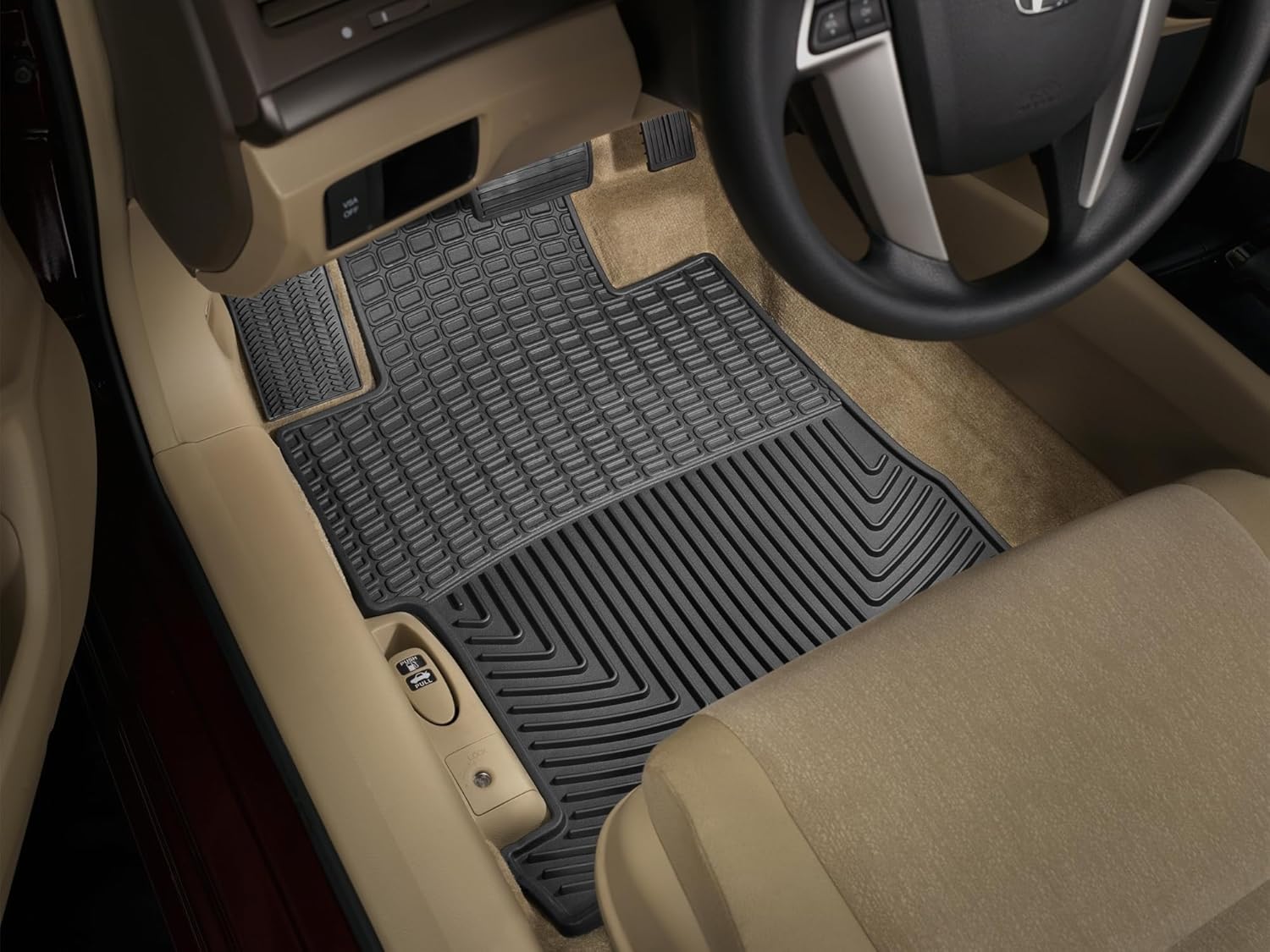 WeatherTech All-Weather Floor Mats for Honda Civic, Civic Si - 1st Row (W65), Black