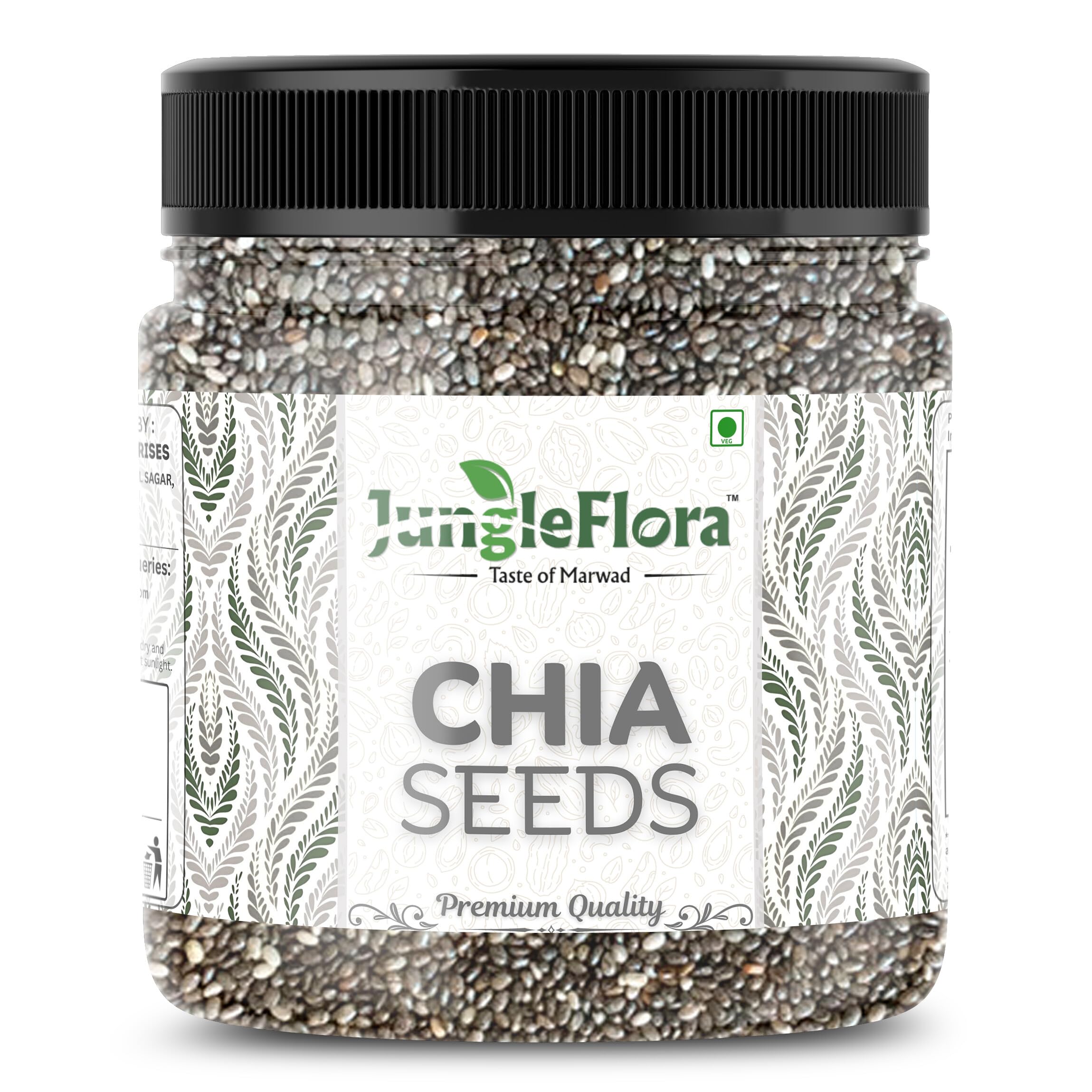 JUNGLE FLORA Organic Chia Seeds 1kg | Raw Chia seed | seed for eating | Seeds for Weight Management | Healthy Snack | Healthy food for eating-image-2