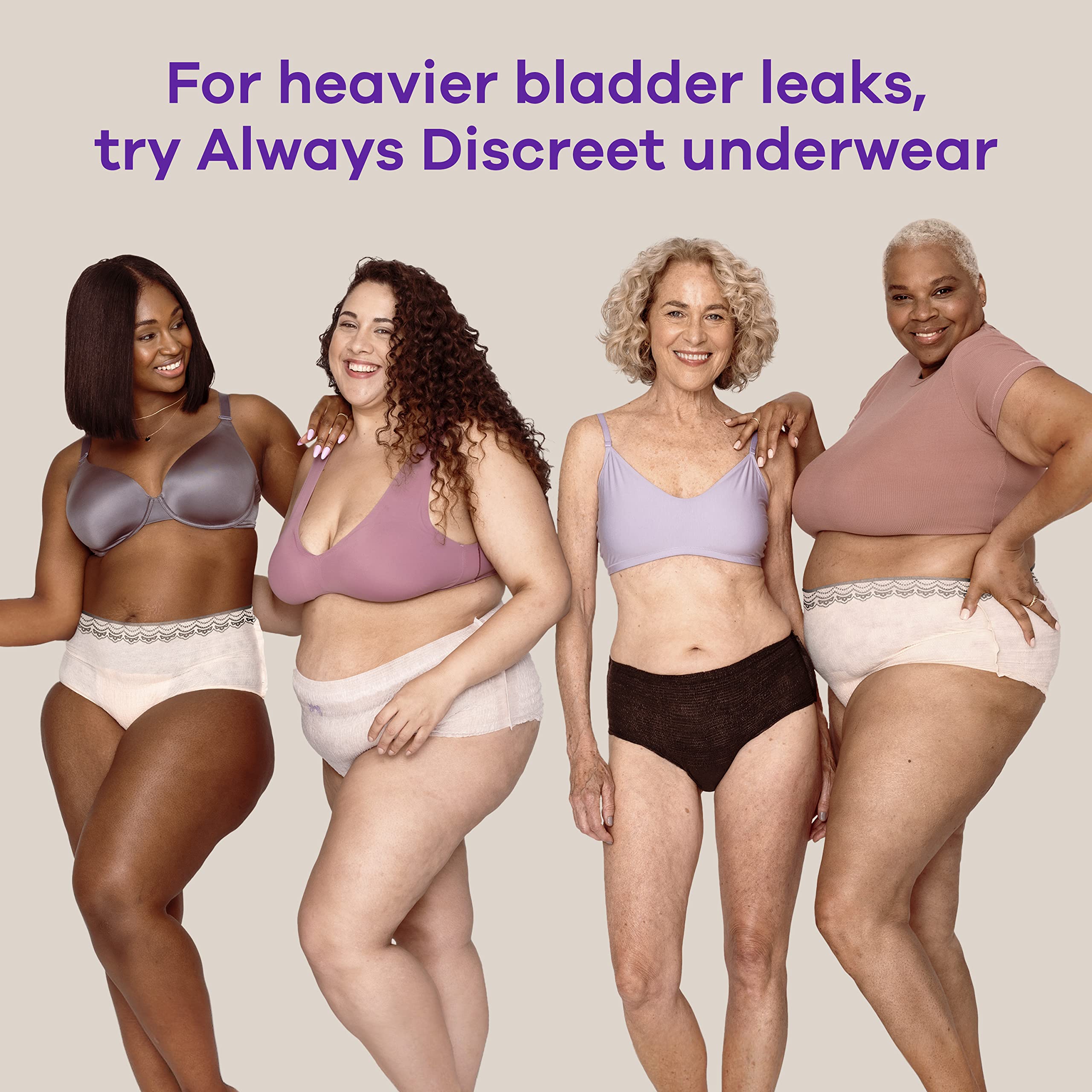 Always Discreet Incontinence Panty Liners for Bladder Leaks, Size 2, Very Light Absorbency, 120 Count (Pack of 2)