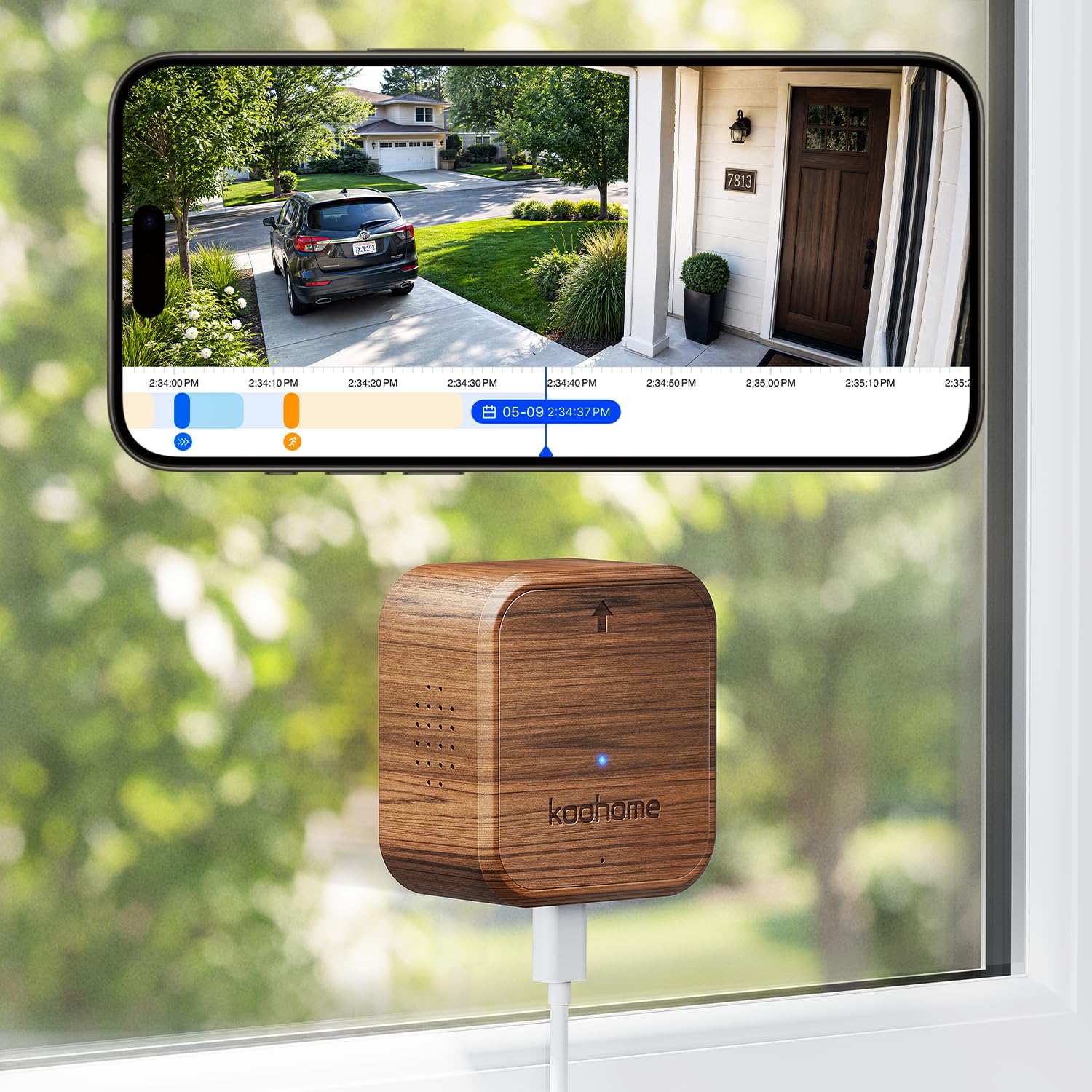 Koohome 5MP 3K Window Camera Walnut