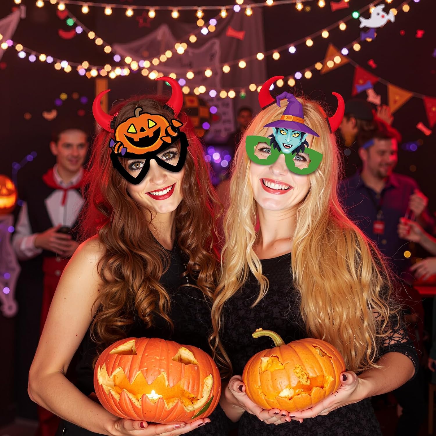 48 Pcs Funny Halloween Party Paper Glasses, Classic image 5
