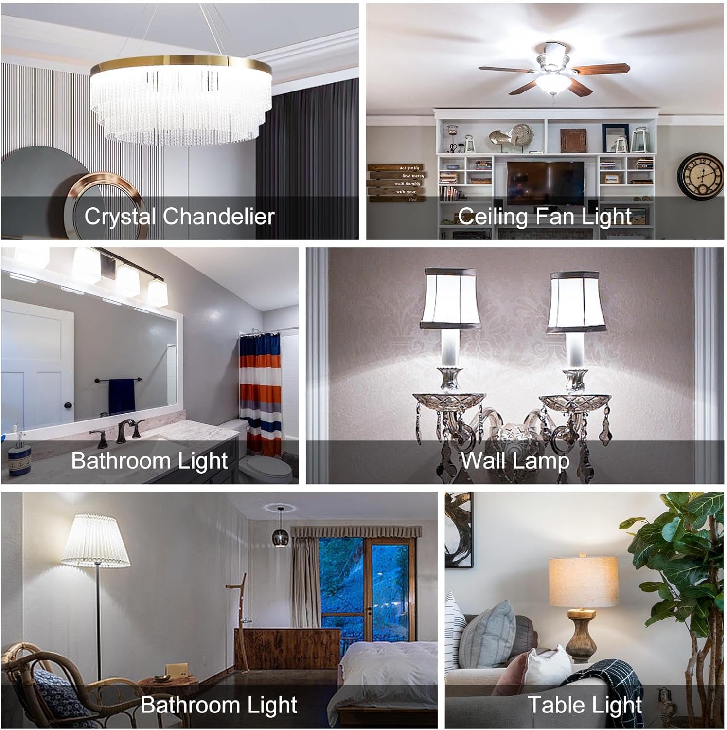 E11 LED Bulb Dimmable, 50W Equivalent, Daylight 6000K, T4 Mini Candelabra LED Bulb, 120V, JDE11 Base, 5W 650 Lumen, 5-Pack