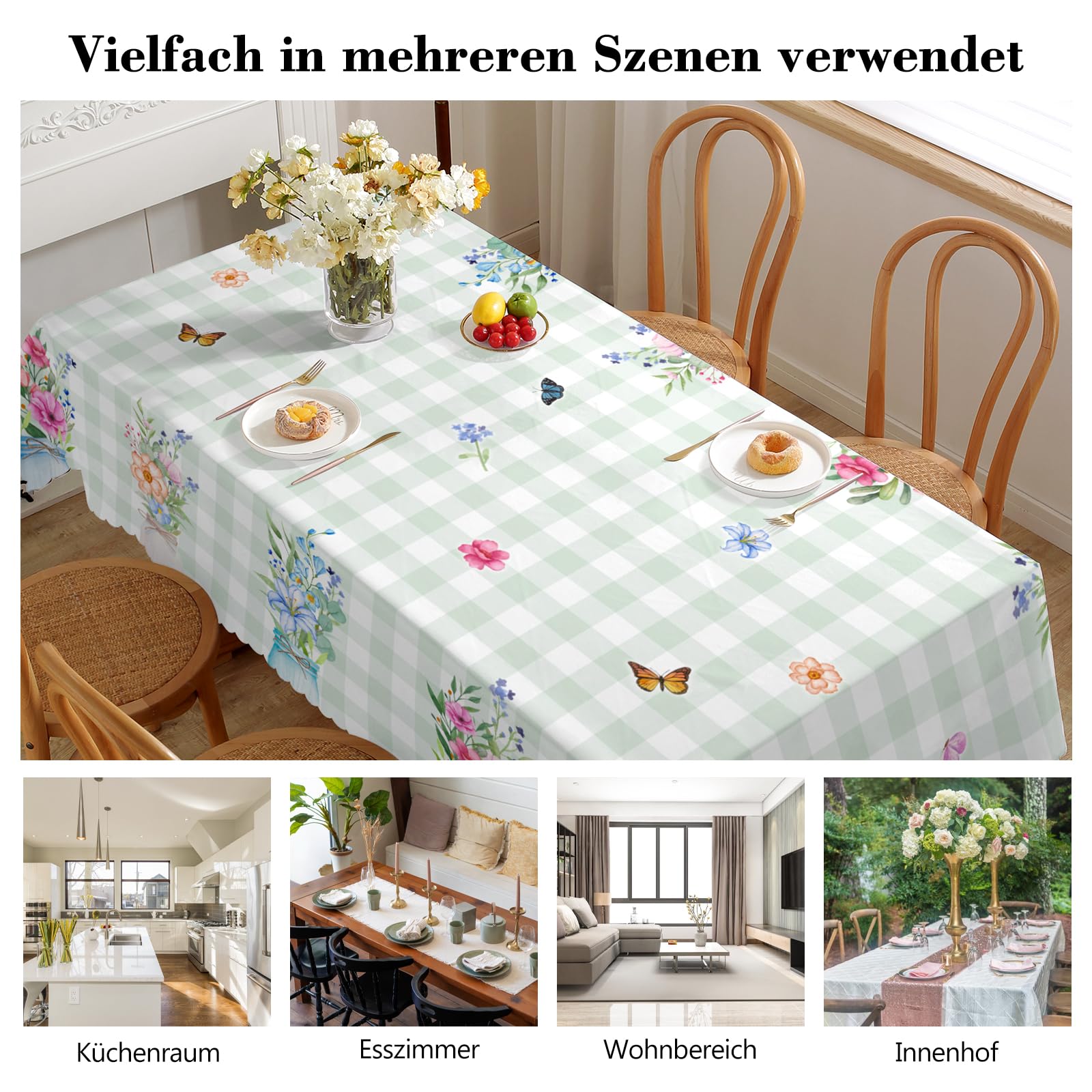 Nappe Fiesta Rectangle Anti-Taches Rectangulaire Lin Couleur Solide Pour Table À Manger, Blanc 140 X 220 Cm[w42336] - Maison