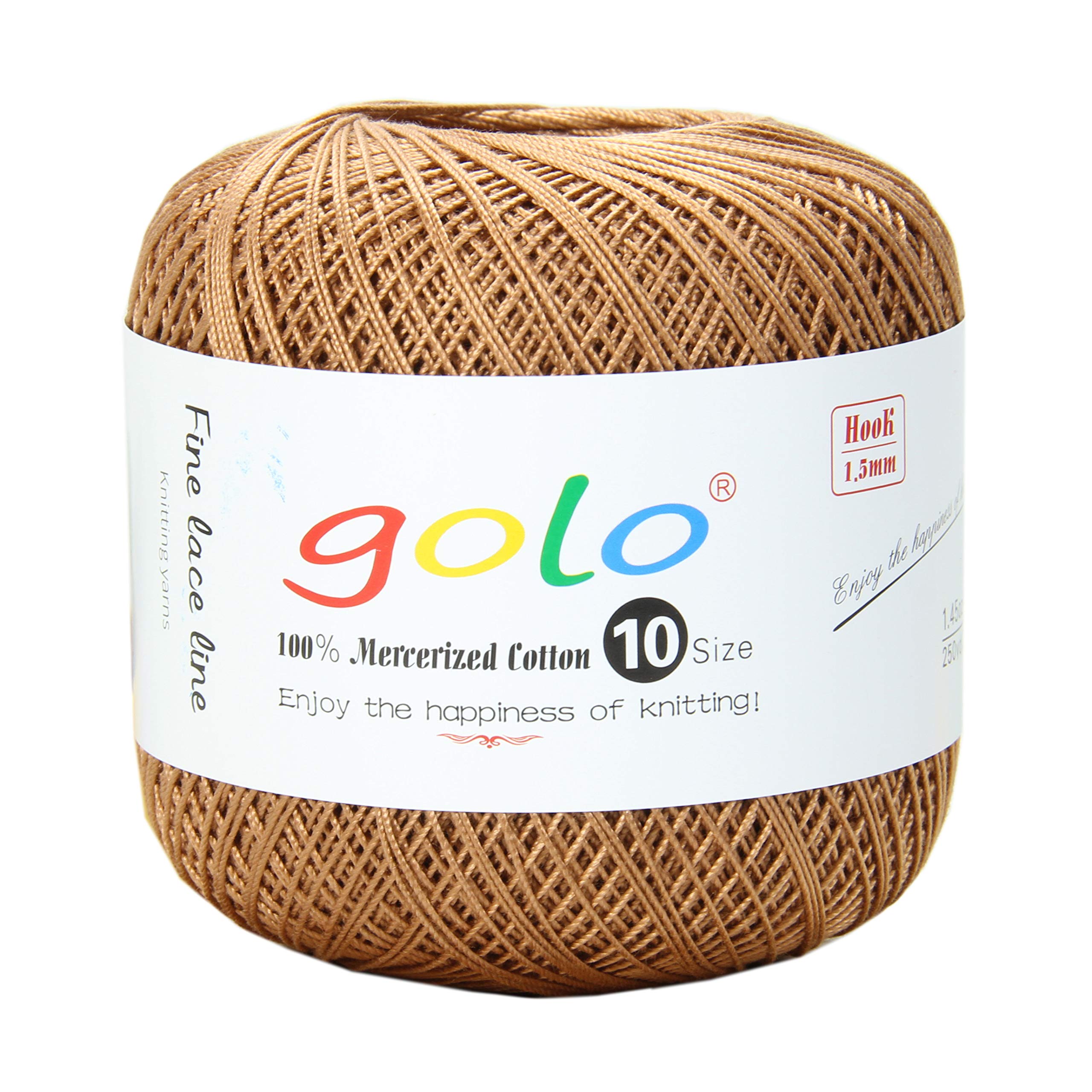 golo Crochet Thread Size 10 for Hand Knitting Crochet Yarn for Crocheting (Bronze-615)