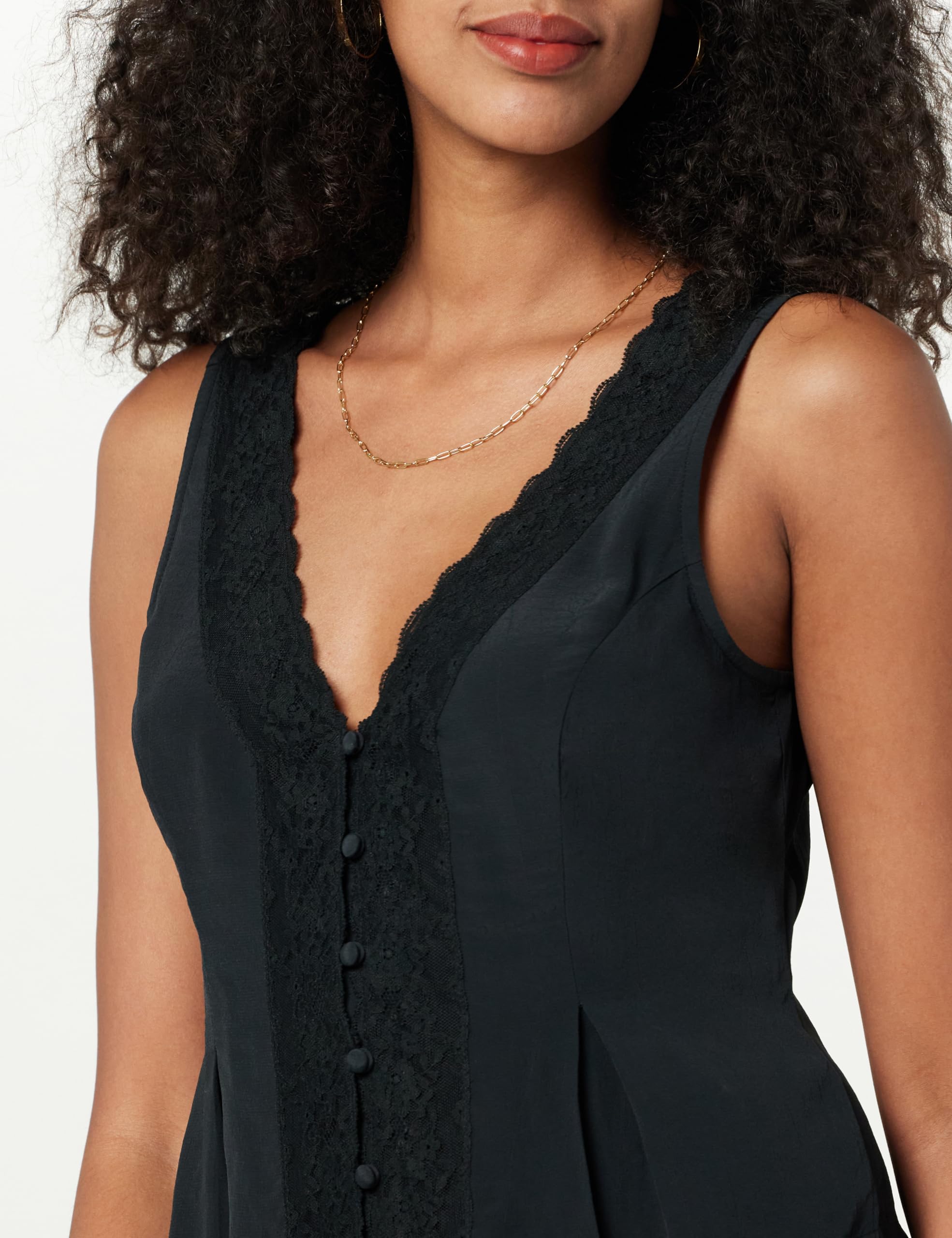 The Drop Paloma Lace Trimmed Sleeveless Top Camicie Donna