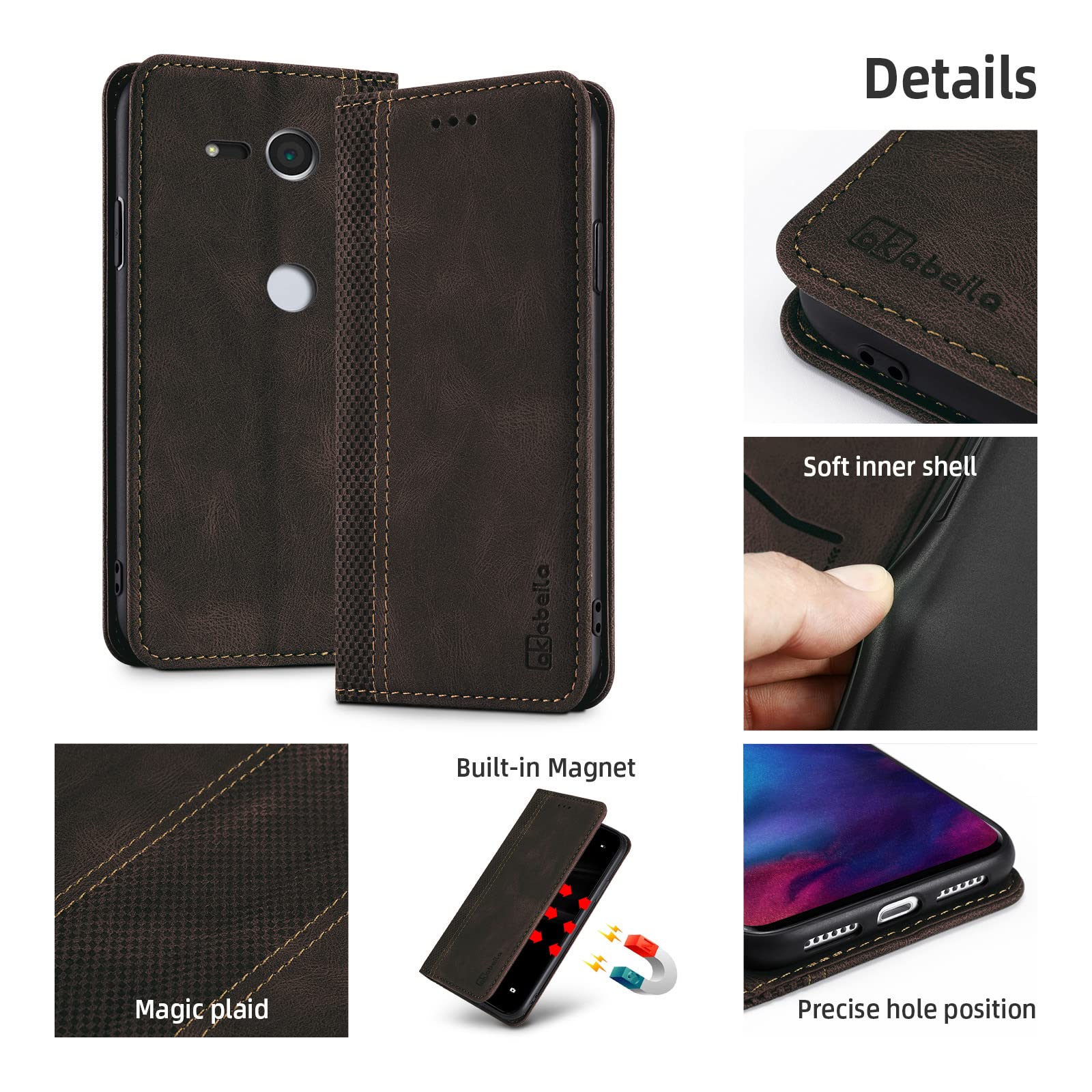 Custodia Sony Xperia L Cadorabo Grigio - Flip Case Professionale PU