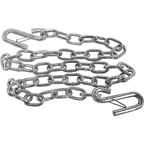 attwood 11011-7 Heavy-Duty 51-inch Steel Boat Trailer Safety Chain with Spring Clip Hooks