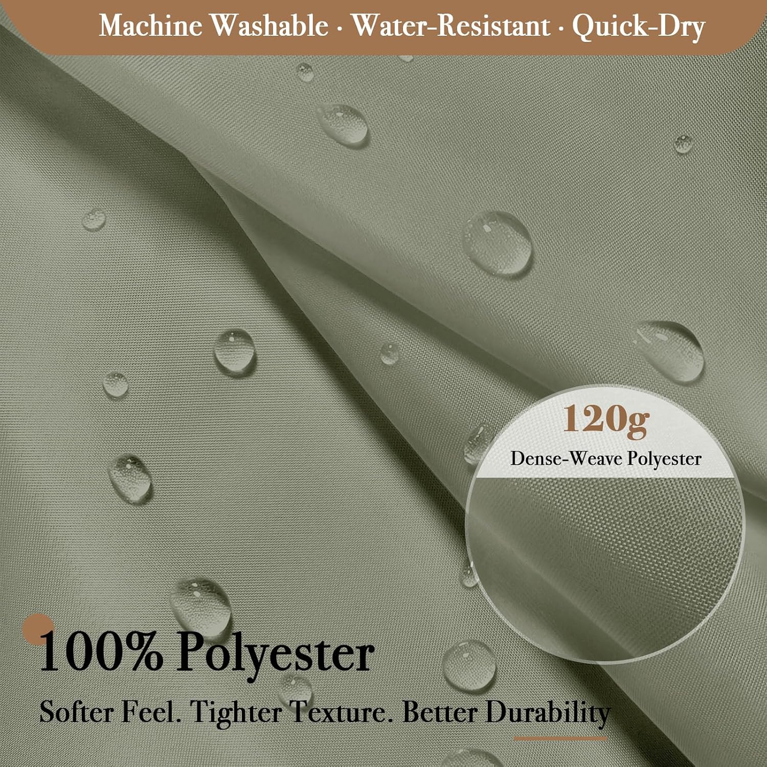 MAMUSE Ruffle Shower Curtain for Bathroom - 72 x 72 Inch Cute Aesthetic Decorative Modern Girly Unique Girls Ruffled Design Pretty Women Waterproof Fabric Cloth Cortinas de Baño Bathtub, Sage Green
