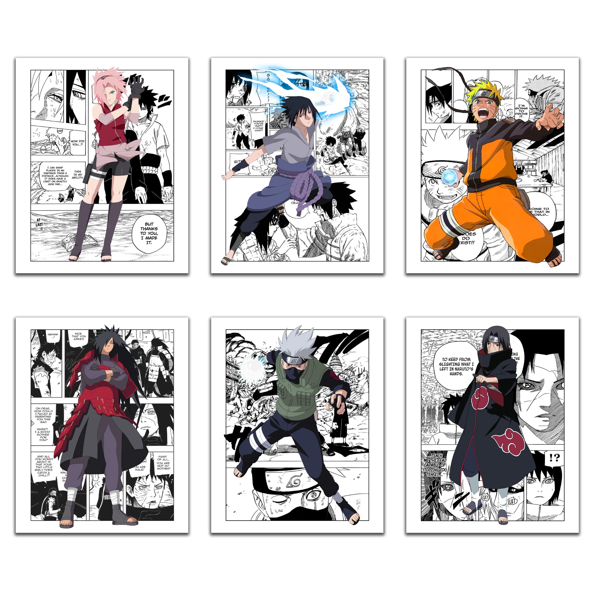 Buy EDUS Naruto s, Anime Aesthetic Collage Kit, Set of 6 (8x10 inch