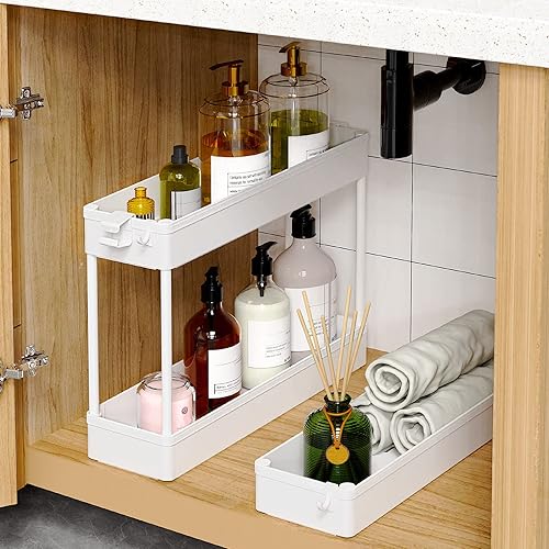 Miniatura 4 de SPACEKEEPER Carrito de almacenamiento delgado con ruedas organización de cuarto de servicio estantería móvil de 3 niveles organizador de baño Negro,