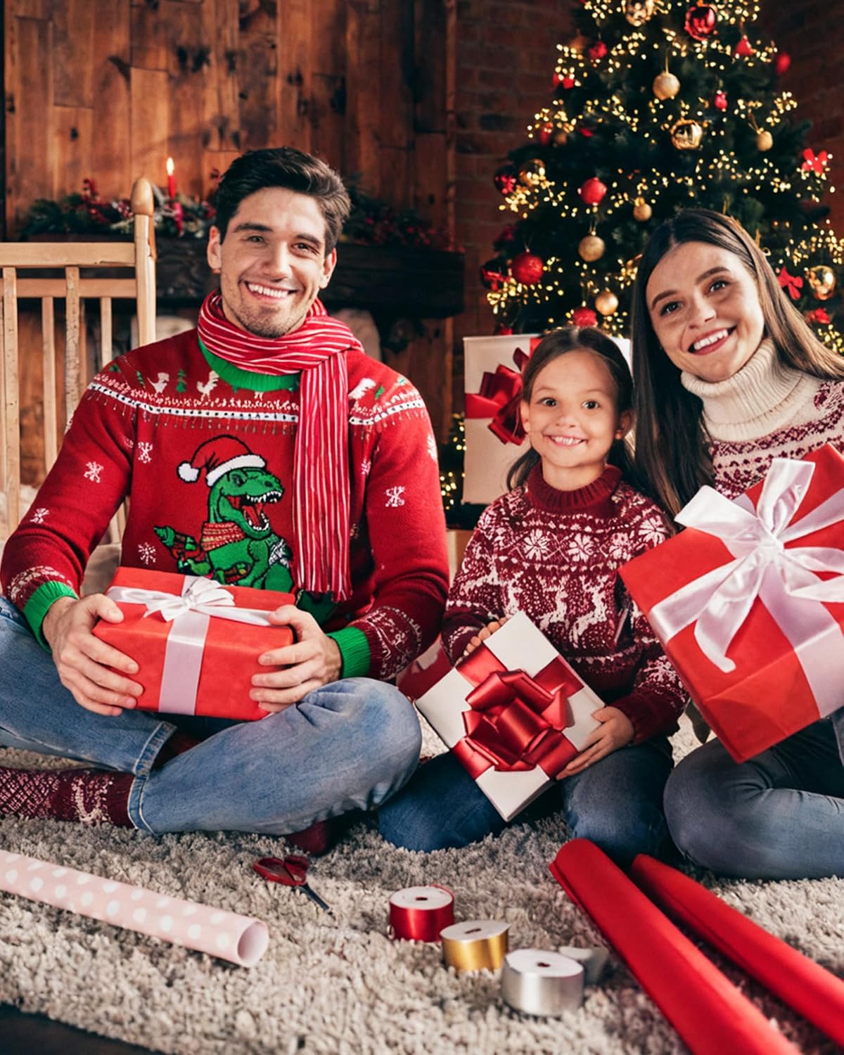 Runhit Ugly Christmas Sweater for Men and Women, Unisex Funny Xmas Holiday Pullover Knit Jumper, Novelty Party Outfit Gift - Image 6