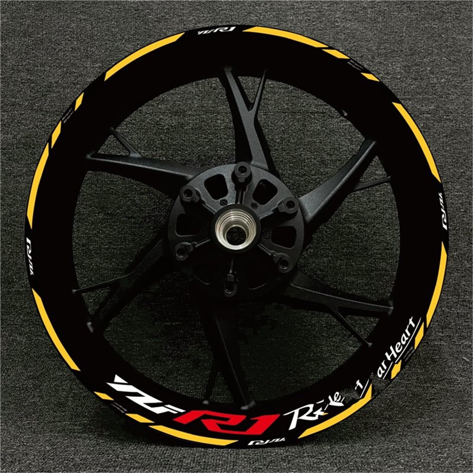 Juego Calcomanías Reflectantes para Llantas Y Bujes Rueda Motocicleta para YZFR1 Y YZF R1(Set Meal 15)