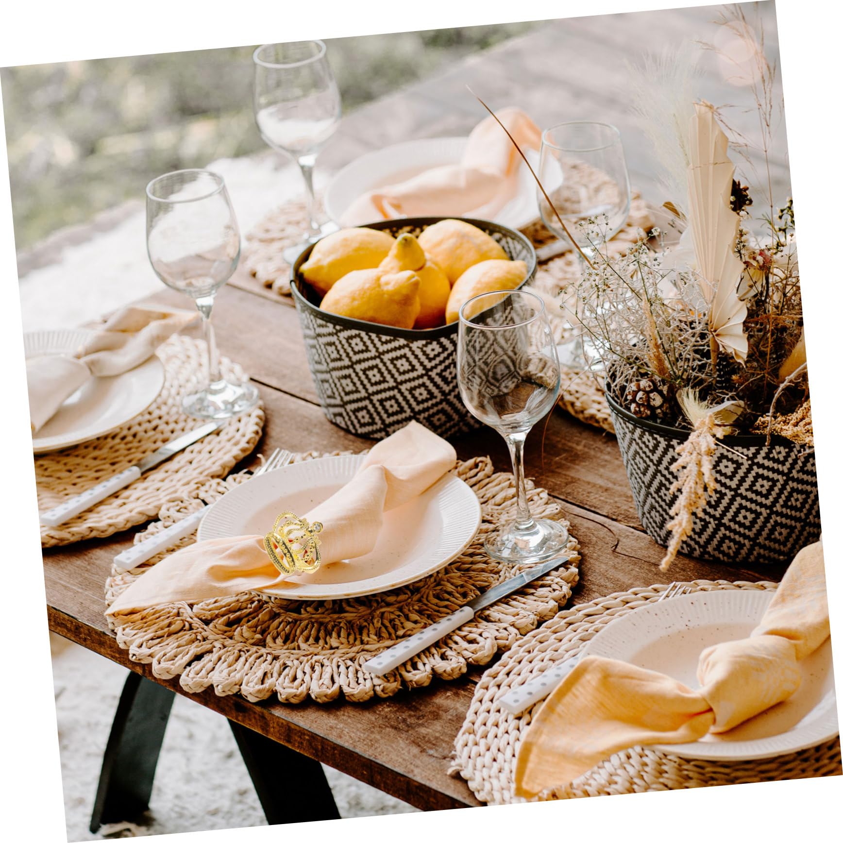 IMIKEYA 12pezzi Anelli Per Tovaglioli Dorato Forma Di Con Strass Decorazioni Eleganti Per Matrimoni e Feste Di Portatovaglioli Per Tavoli Da Pranzo
