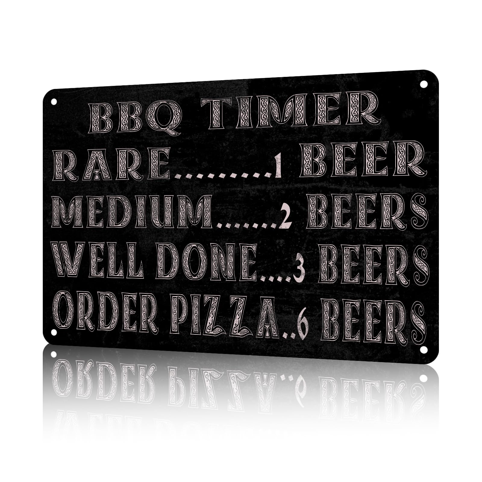 Anceky Funny Wall Decor BBQ Timer Vintage Metal Signs Tin Sign for Home Indoor Outdoor Decoration 8×12 Inch