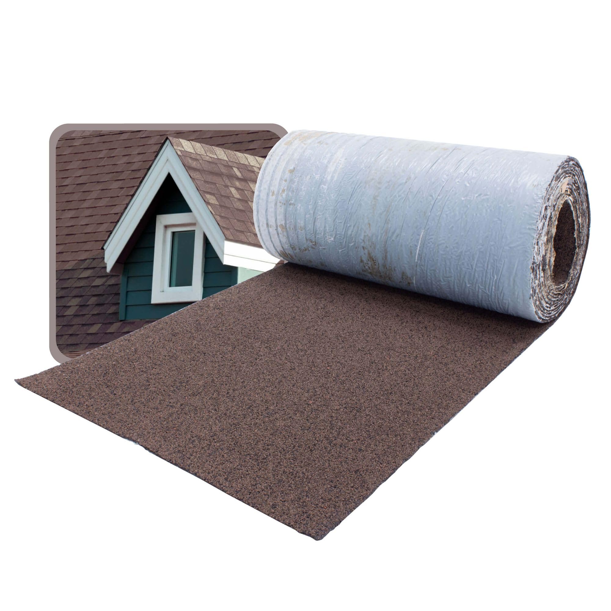 Cinta de cumbrera para tejas asfálticas, autoadhesiva, marrón, rollo 5 m x 32 cm, lámina bituminosa para caseta de jardín, cochera y casita para pájaros, sellado de cumbrera