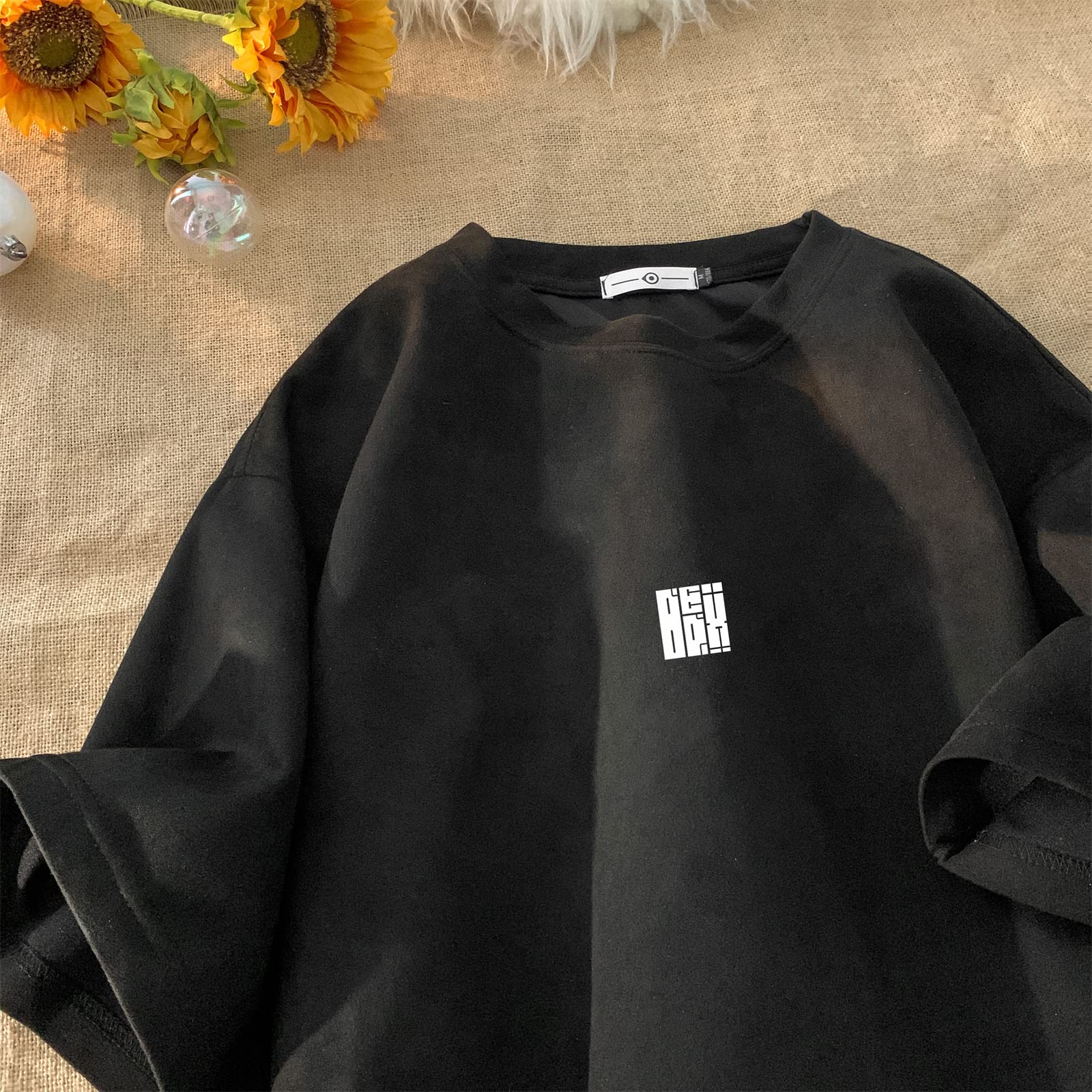 Męska koszulka Streetwear Harajuku topy koszulka z krótkim rękawem i okrągłym dekoltem