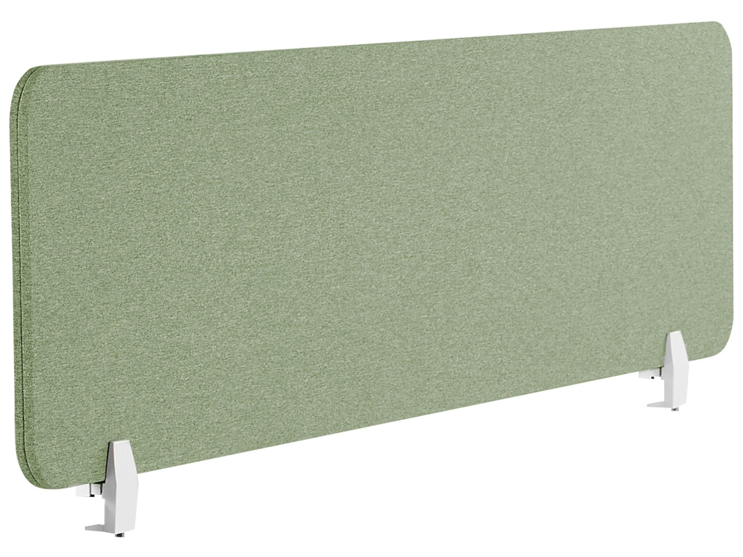 Beliani Séparateur de Bureau Vert Synthétique et Polyester 160 x 40 cm Ecran Visuel Wally