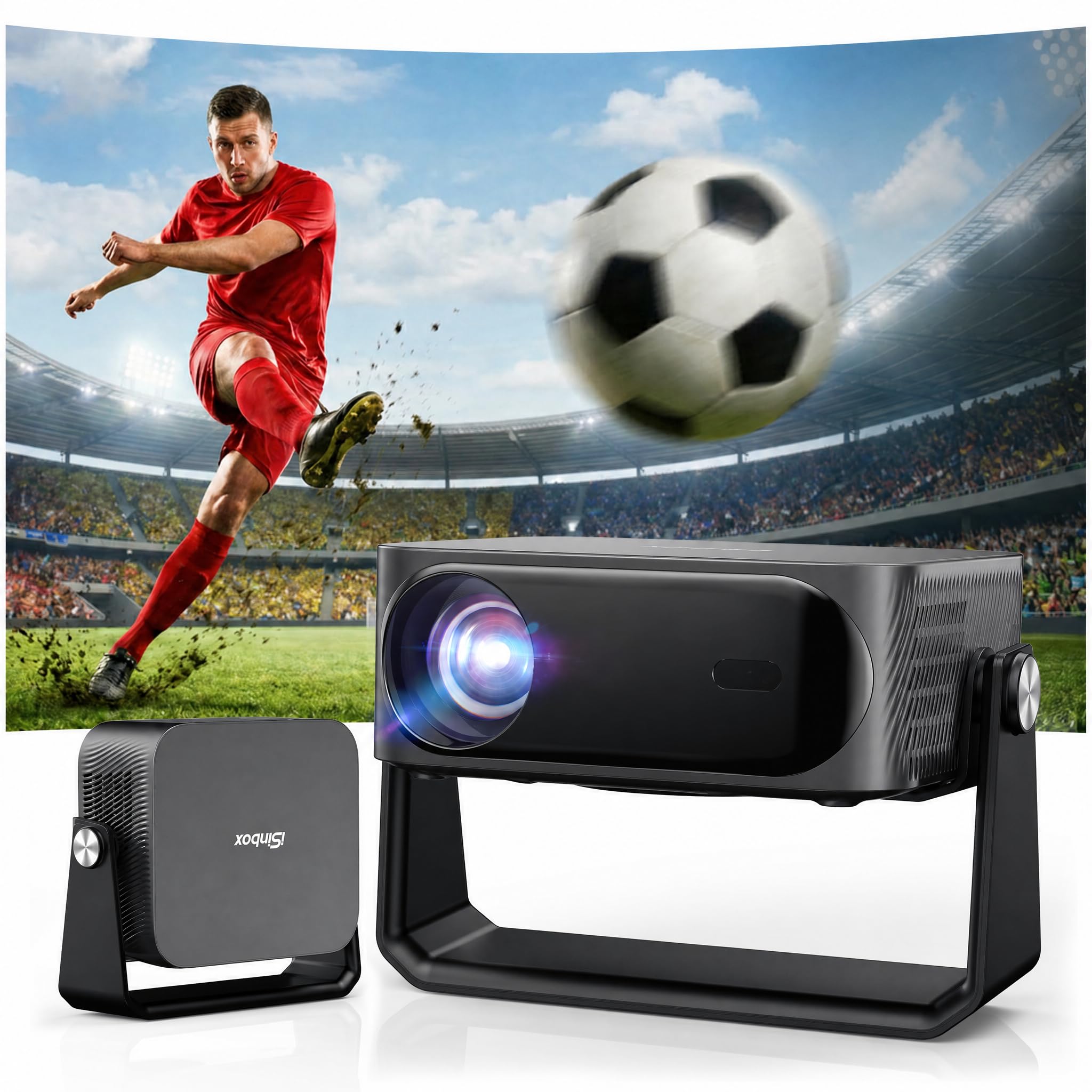 Photo 1 of [2000 ANSI/Auto Focus & Keystone/Built-in APP] 4K Outdoor Projector with Wifi and Bluetooth, Smart Portable Projector Compatible with Netflix/YouTube & Dolby, Home Theater Projector with HDR10+