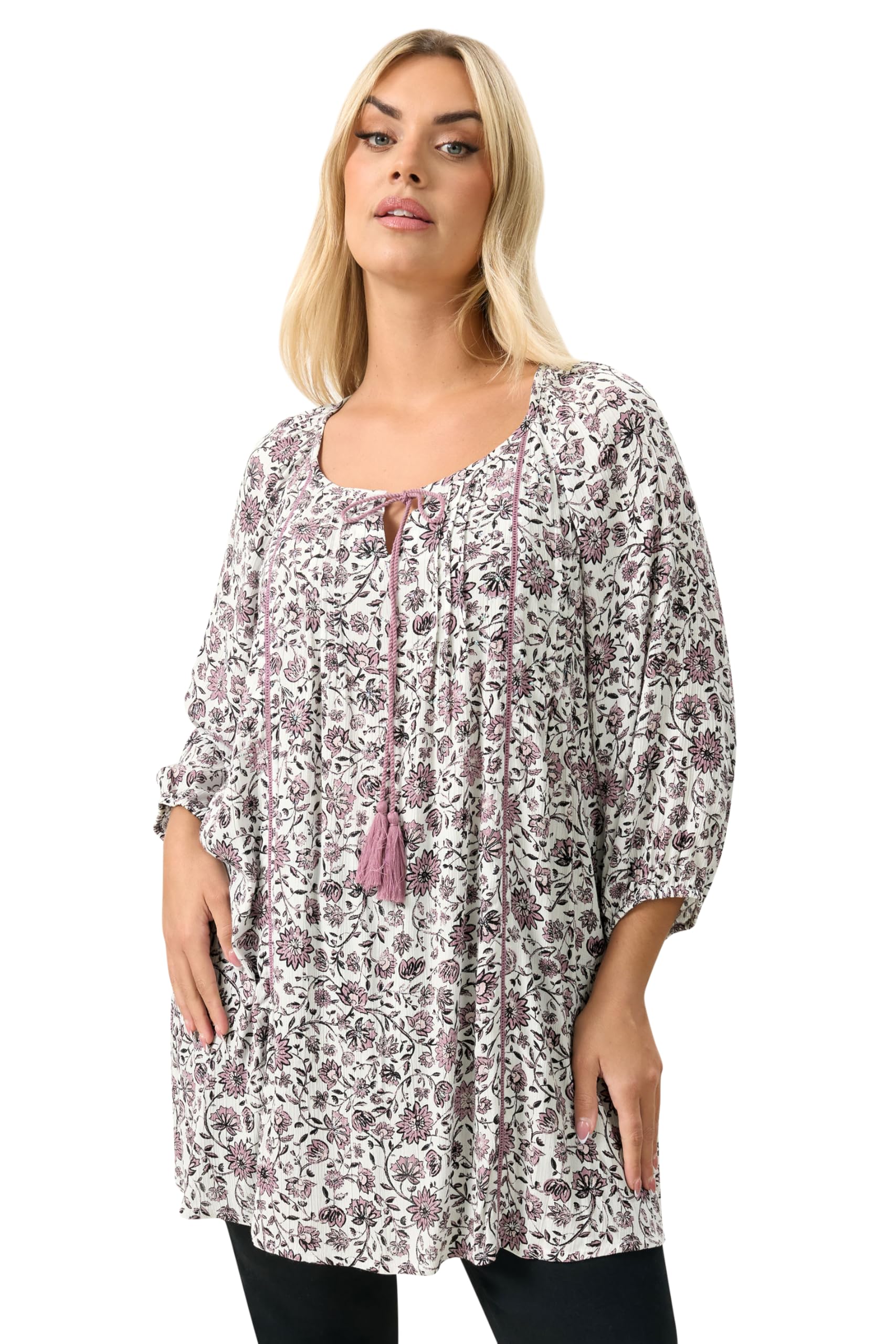 Yours Women's Multi Paisley Sequin Tie Neck Top Size 20