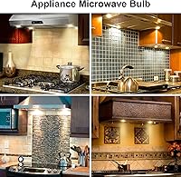 Vista 2 de Bombilla de microondas para debajo de campana extractora, refrigerador T8 de 40 vatios, 125V, E17, base intermedia, luz blanca cálida, bombilla