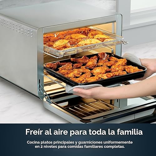 Miniatura 4 de Ninja Freidora de aire y horno tostador Horno de encimera Prestige Smart XL Hornea hasta 20 galletas, se adapta a un pavo de hasta 12 libras