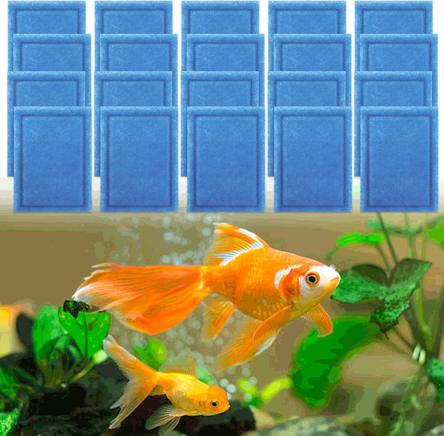 20 Pcs Aquarium Filter Cartridges Fish Tank Filter