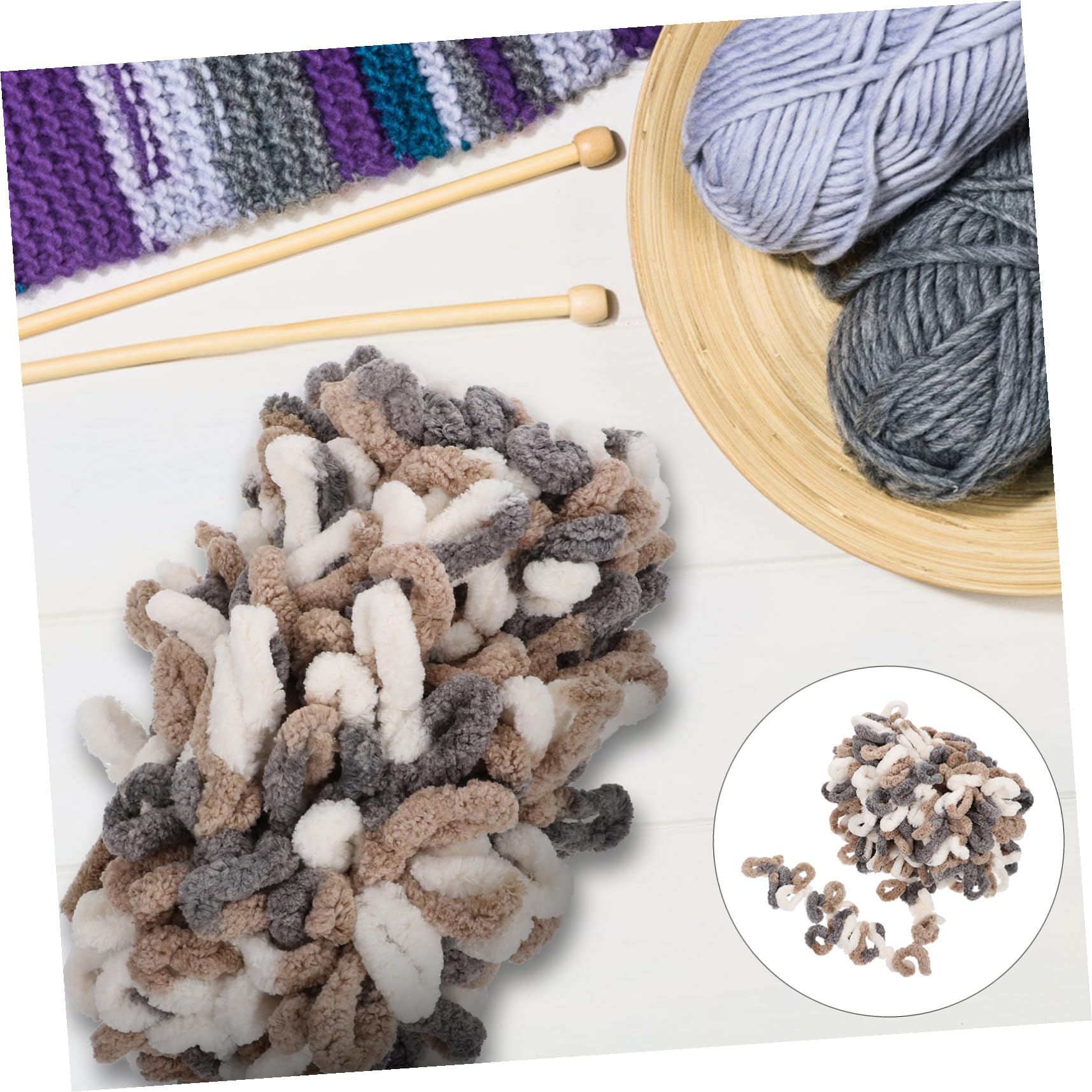 3rollen Wollgarn Für Handarbeiten Farbton Dicke Strickwolle Für Schals Decken Kissen Mützen Und Mehr Hochwertiges Handstrickgarn Für Kreative -projekte Kinderfreundlich Und
