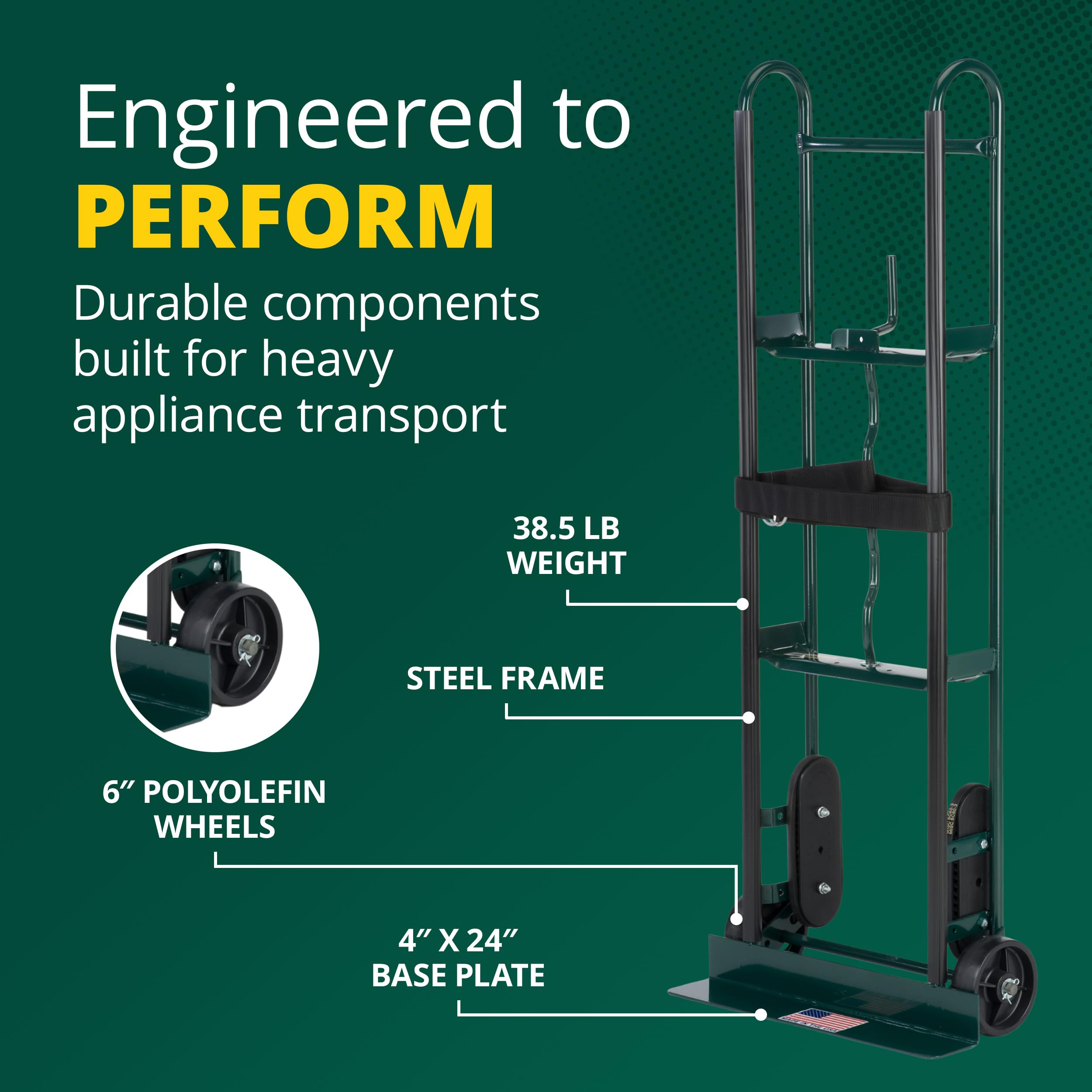 Harper camiones 6781 800-pound Capacidad Appliance Dolly