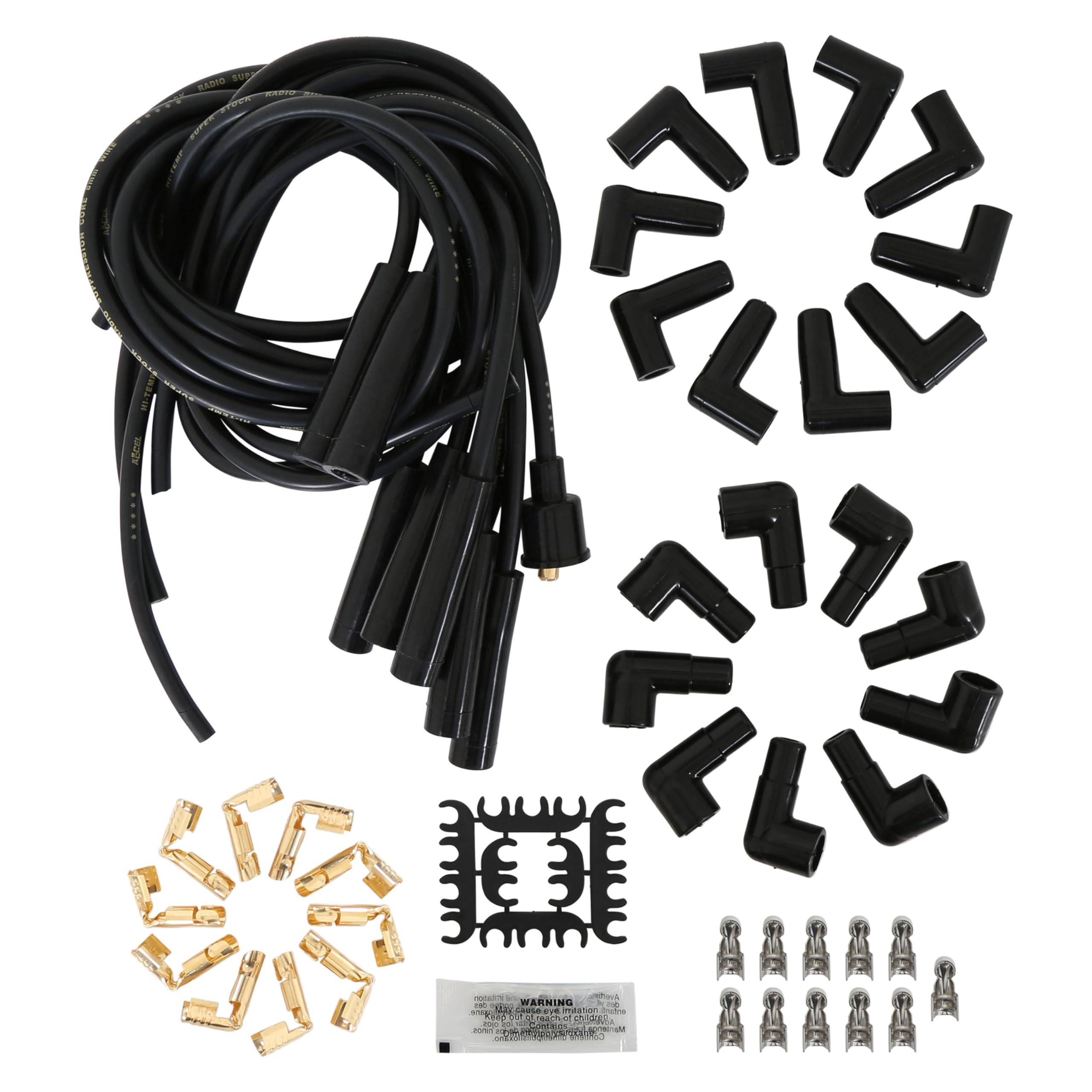 Amazon.com: ACCEL 4040K Spark Plug Wire Set- 8mm - Black Wire with