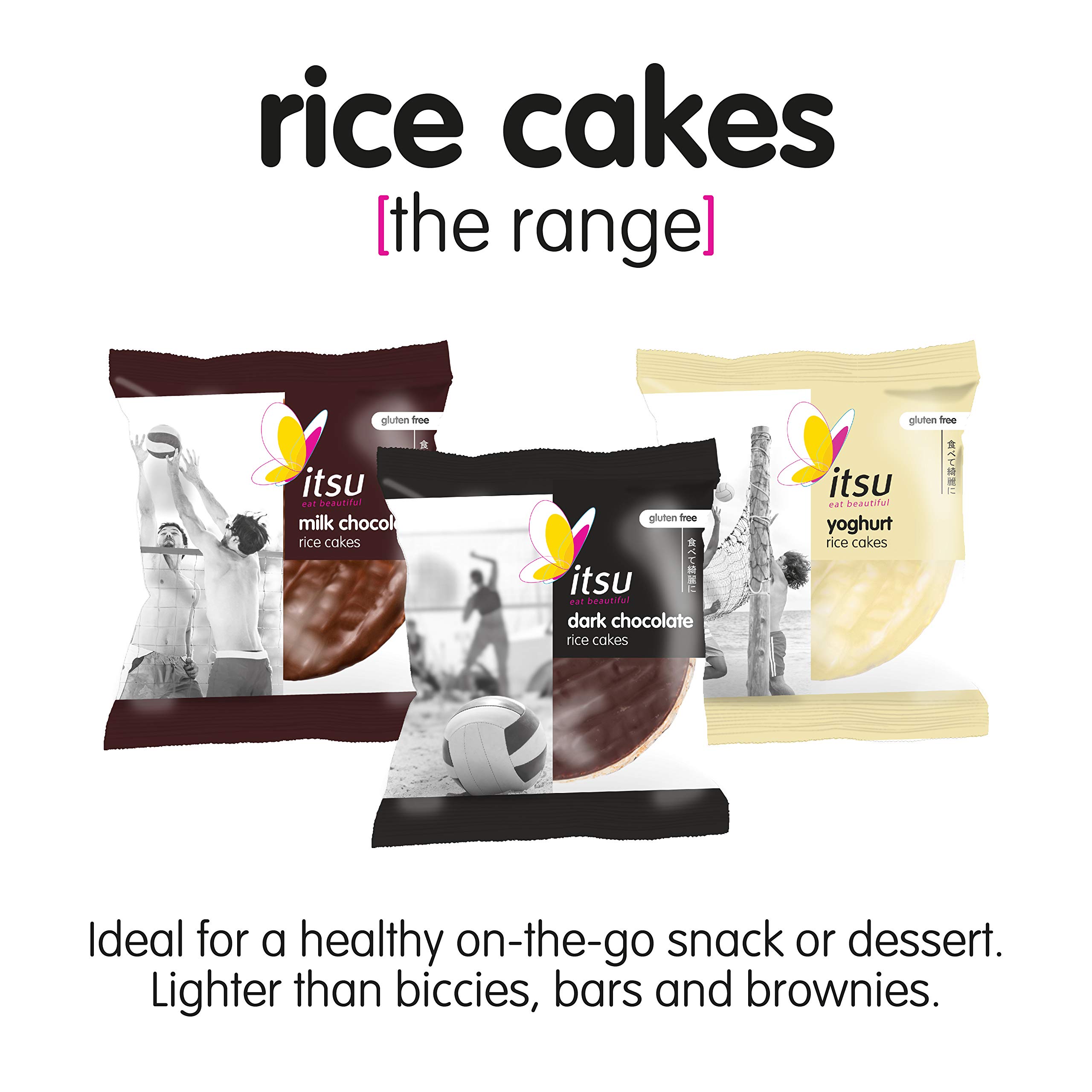 itsu Milk Chocolate Rice Cakes Healthy Snack 50g (Pack of 8) Buy