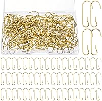 Vista 9 de Hotop 240 piezas de ganchos para adornos de Navidad, ganchos negros para adornos, ganchos de alambre de metal doblables para colgar con caja