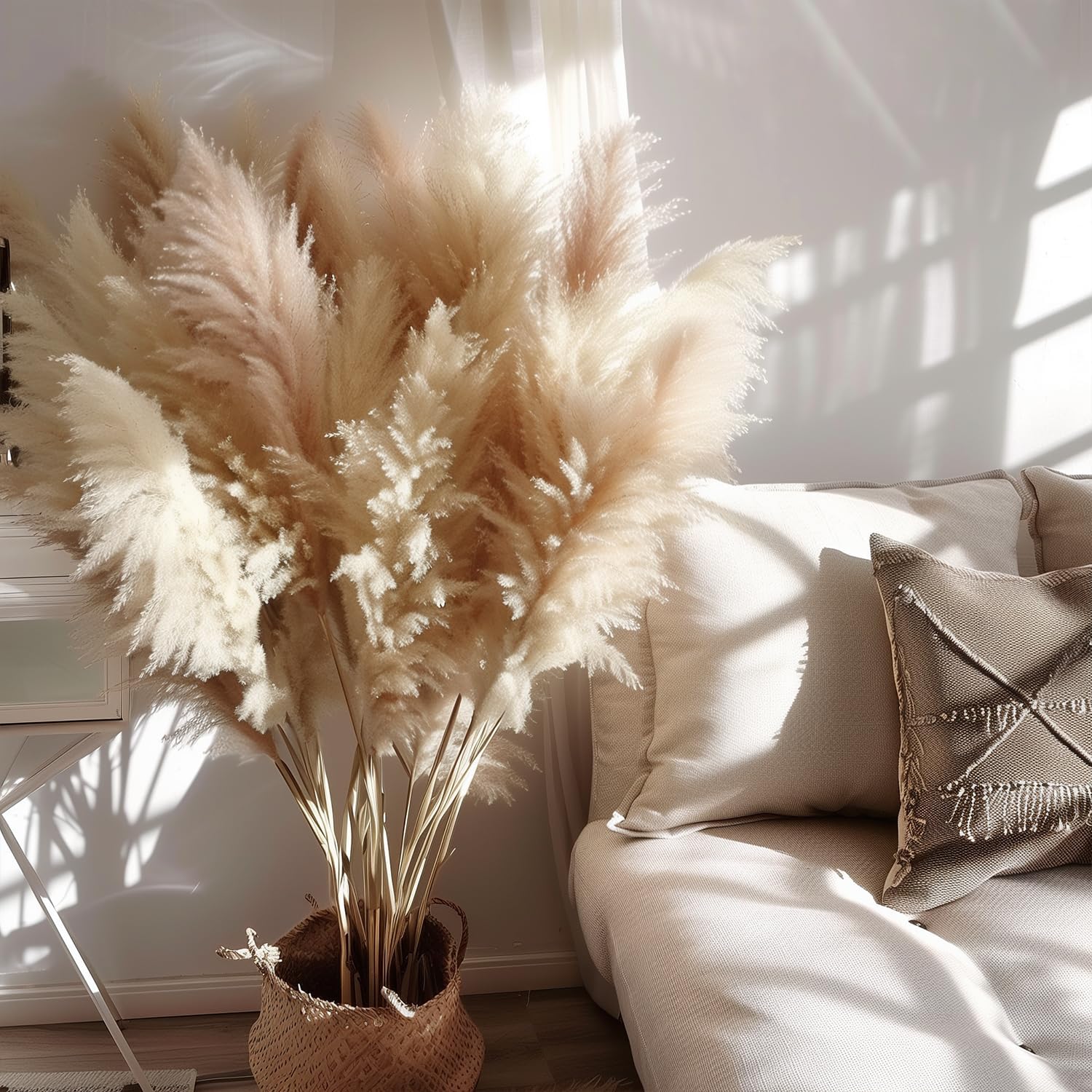 10pcs 40'' Pampas Grass Tall Decor Pompas Floral, Tall Pampas Grass for Floor Vases, Living Room Floor, Floor Plants, Plumas para, and Grass Wall Decor