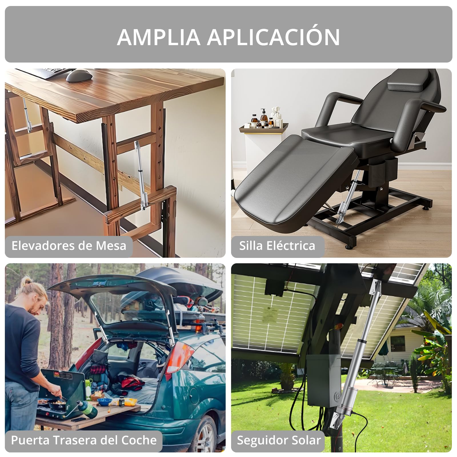 Justech DC 12V Actuador Lineal Motor 750N 200mm para Auto RV Abridor Eléctrico de Puerta Construcción de Maquinaria Agrícola Industrial Vehículo de Barrido Limpios Buques de Carga y Otra Aplicación