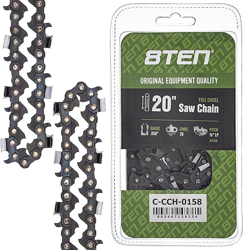 Vista 476 de 8TEN Cadena de motosierra para Husqvarna 254 455 340 351 353 350 55 455 Rancher Poulan Jonsered Echo 16 pulgadas .050 .325 66DL