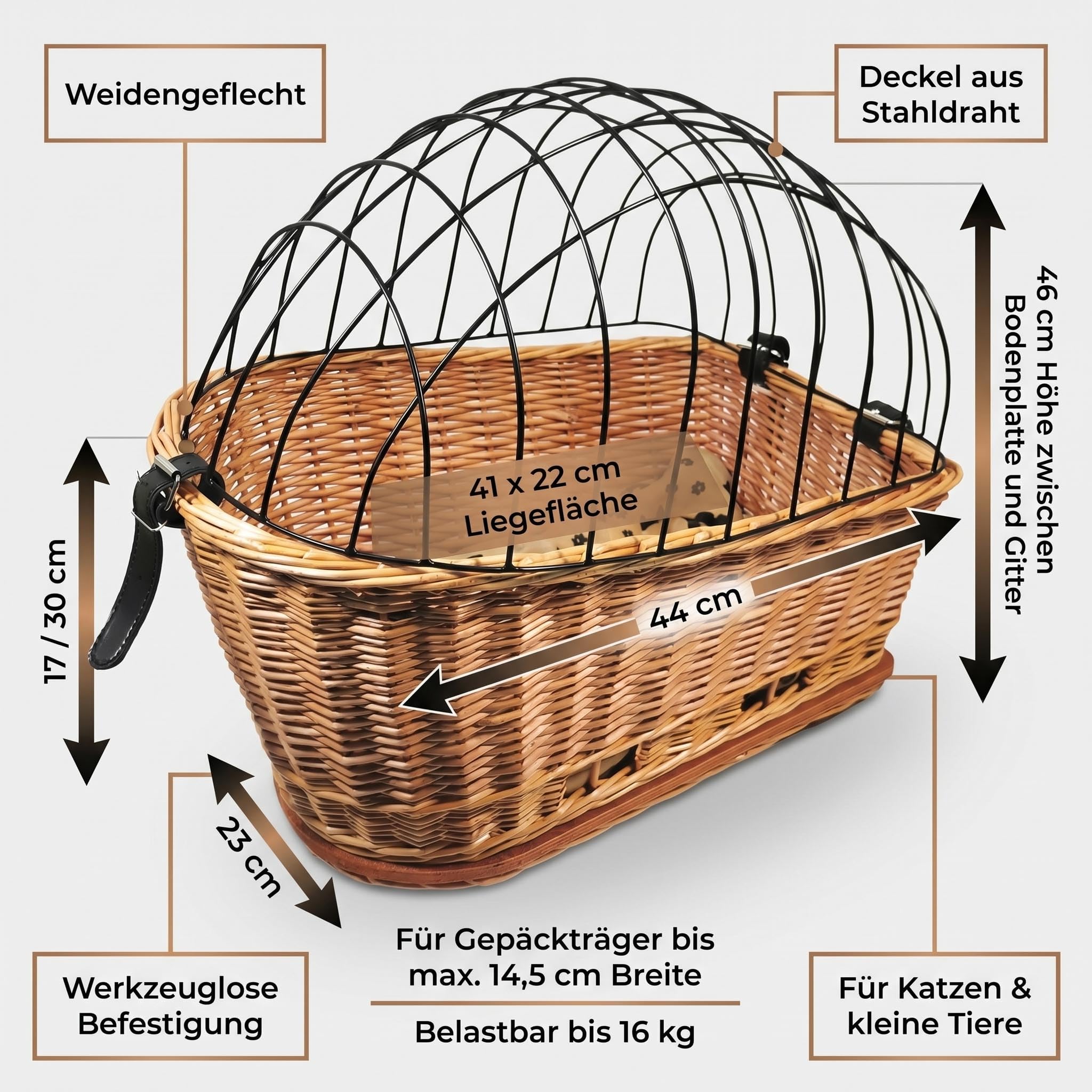 Red Loon Fahrrad Hunde Transportbox Hundetransport Hundebox Gepäckträgermontage