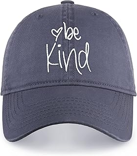 Be Kind Trendy Womens Baseball Cap Unisex Fashion Cotton Polo Style Fun Inspirational Saying Seasonal Outdoor Travel Headwear (Blueberry)