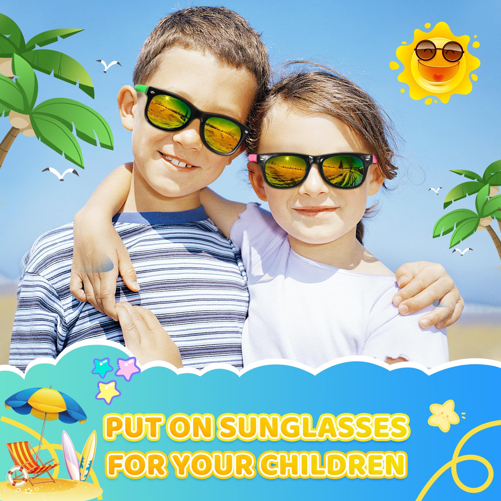 Uv400 Protection Kids Sunglasses In Bulk 12-Pack Kids Sunglasses