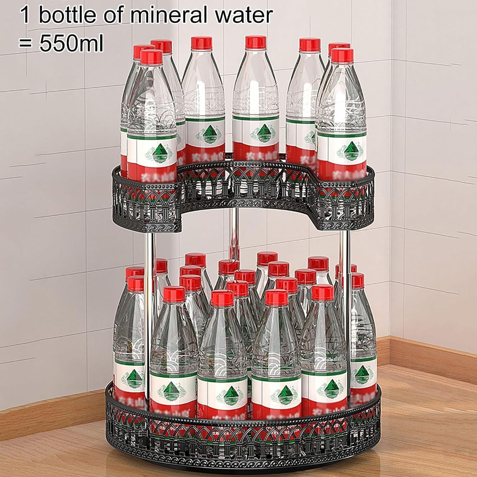 Amazon｜回転式 調味料ラック ターンテーブル プラスチック製 食品保存