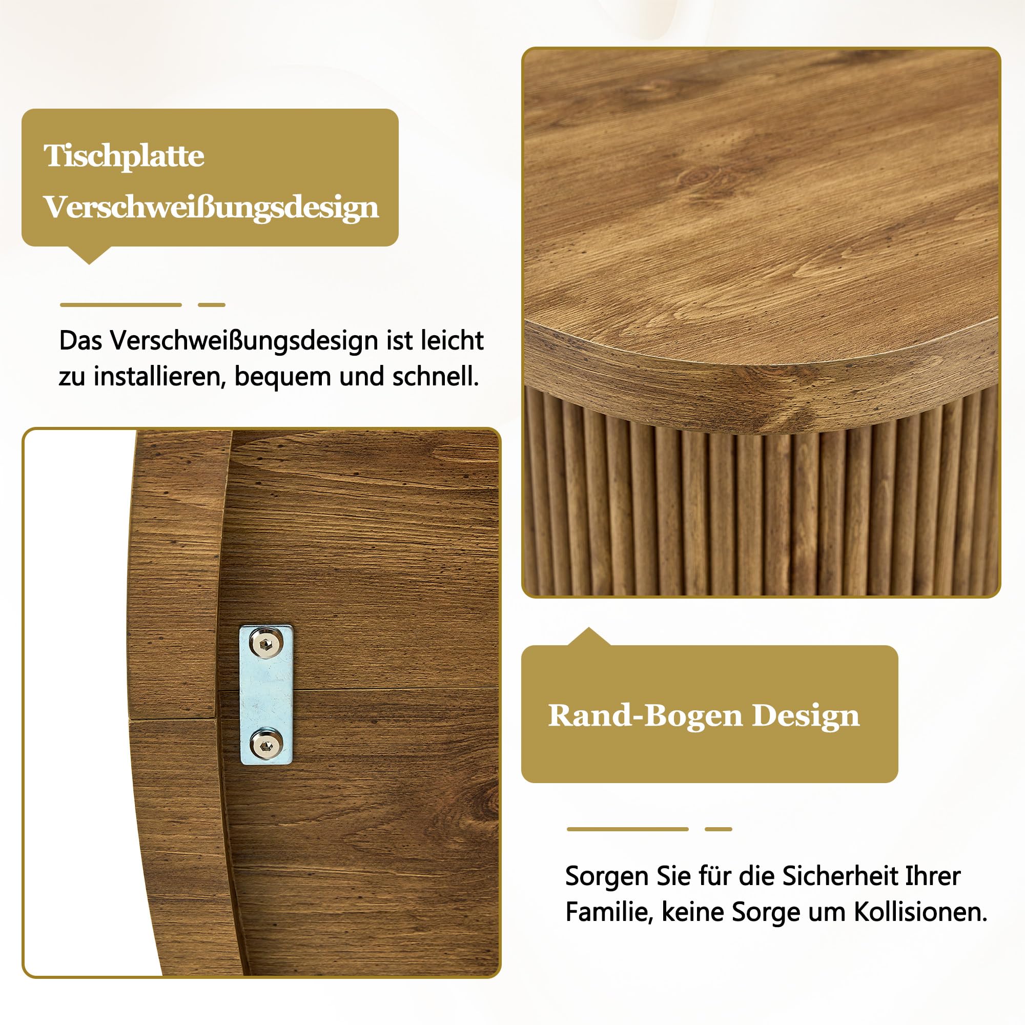 Generisch Tavolo da pranzo ovale per 6-8 persone in stile Wabi-Sabi Mid-Century