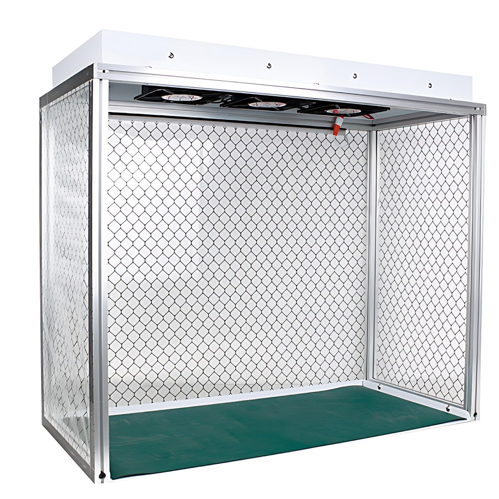 Aluminium Laminar Flow Hood Air Flow Clean Werkbank, Vertikale Laminar Flow Hood mit 3 Ventilatoren, 62 x 31 cm Arbeitsbereich, Leiser Betrieb, für Reparatur/Werkstatt/Labor