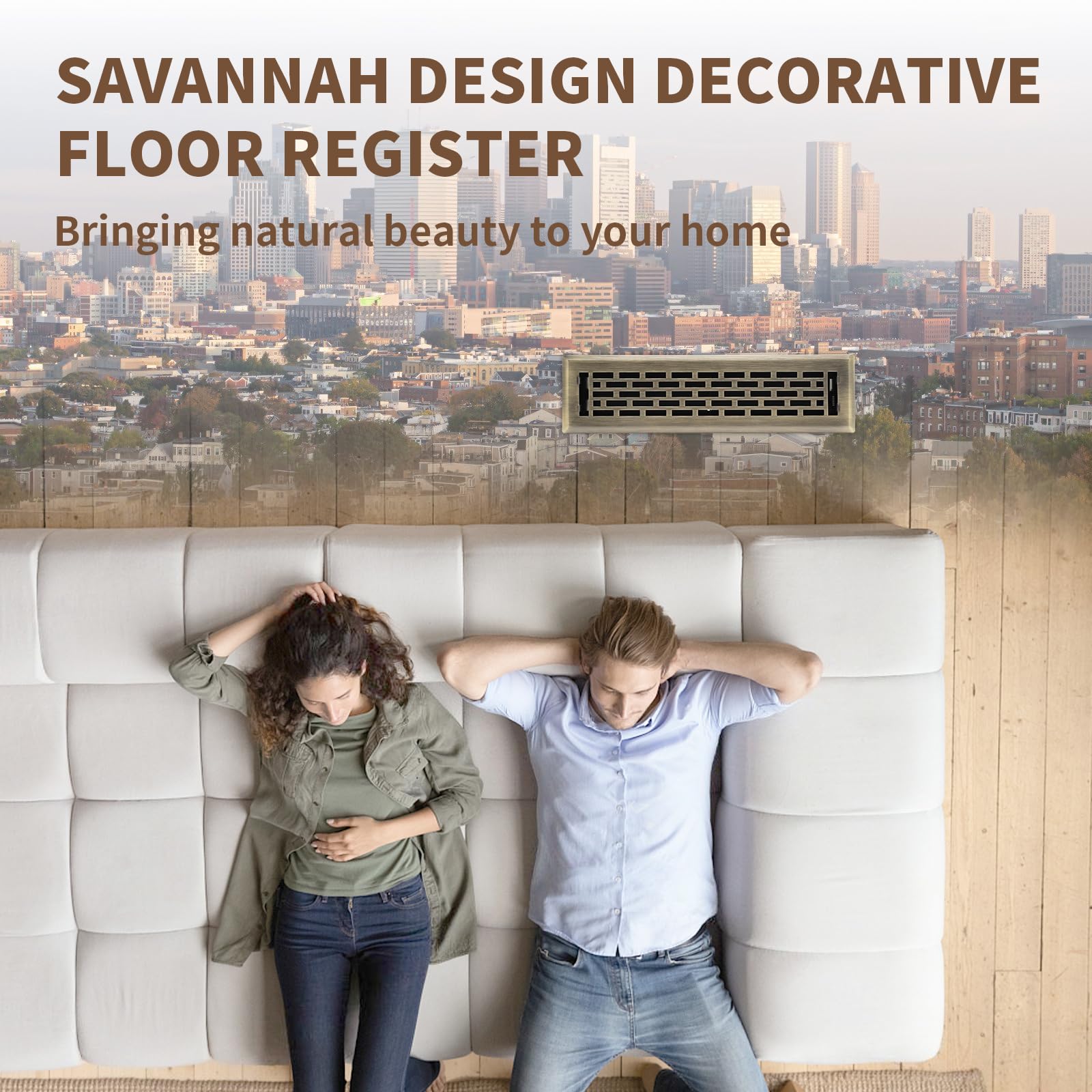 Snapklik.com : SANYCASA 2 Pack Floor Register 2x12 Inches Heavy Duty ...