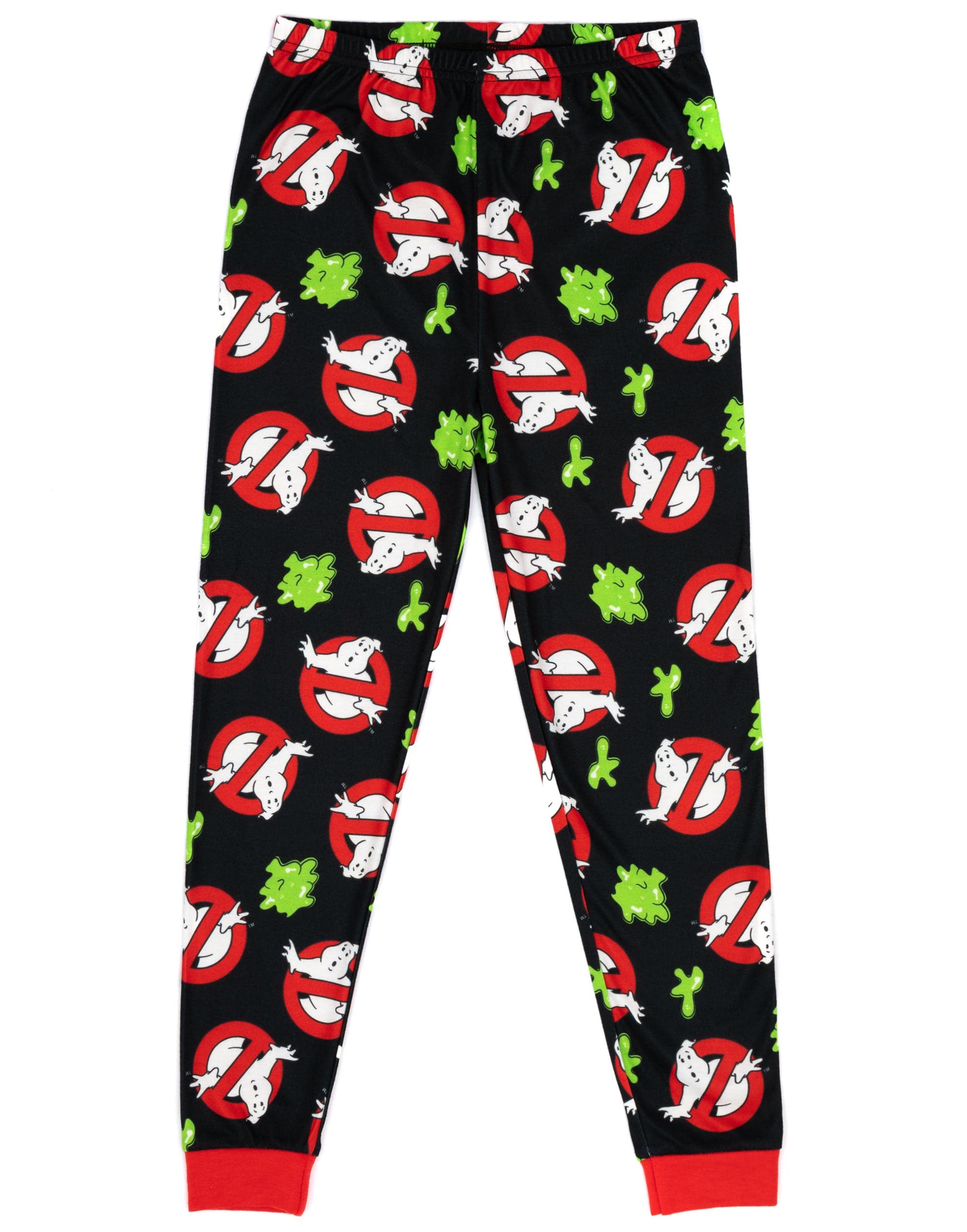 Ghostbusters Kids Pyjamas | Boys Girls Grey Black Ghosts T-Shirt Long Length Bottoms Pjs | Childrens Movie Merchandise