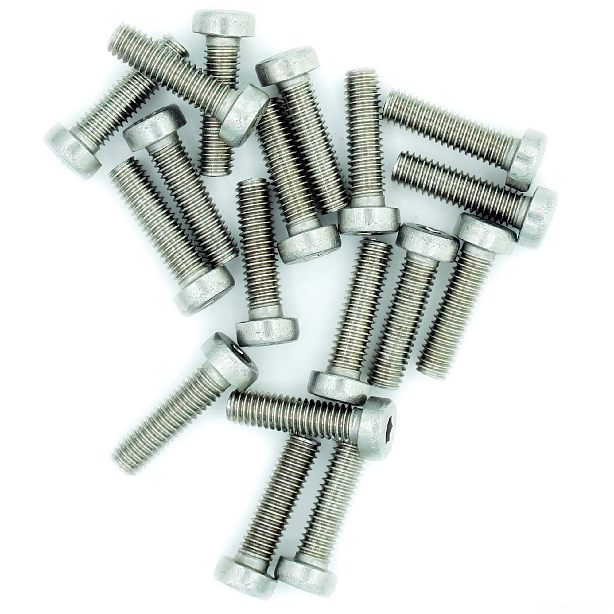 Singularity Supplies M6 (6Mm X 16Mm) Hex Socket Cap Screw (Bolt) (Low Head) - Stainless Steel (A2) (Pack Of 20)
