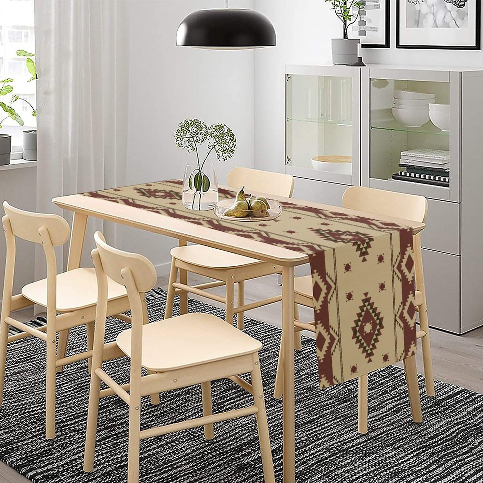 Amazon｜Southwest Aztec テーブルランナー 幾何学的 ネイティブ