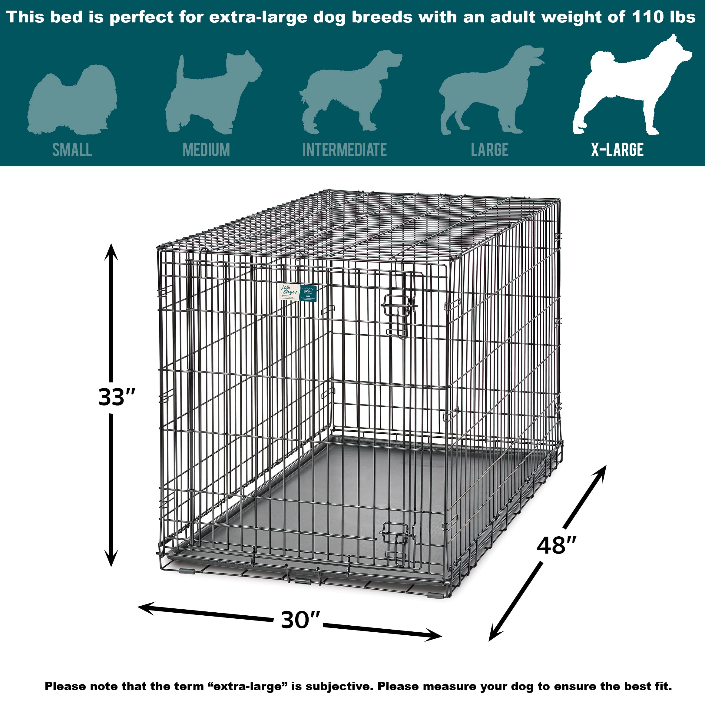 MidWest Homes for Pets Single & Double Door Life Stages Dog Crate