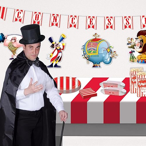 Miniatura 6 de Beistle Mantel de plástico a rayas rojas y blancas